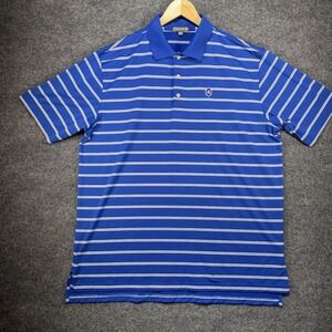 Peter Millar Summer Comfort Golf Polo Shirt Men's XL Blue Performance RCC Logo